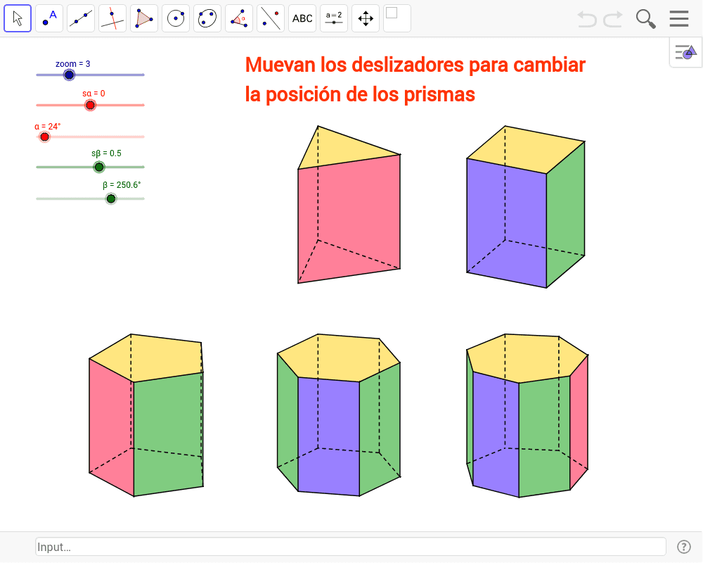 Prismas en movimiento – GeoGebra