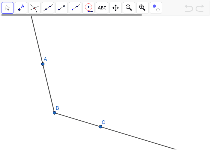 Angle ABC is obtuse.