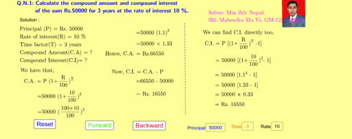 Compound Interest Geogebra