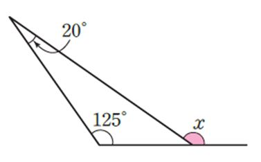 문제3. 다음 그림에서 ∠x의 크기는?