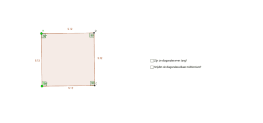 Eigenschappen vierkant – GeoGebra