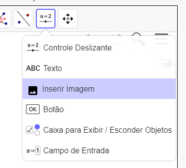 No exercício acima você pode inserir uma imagem usando o menu: