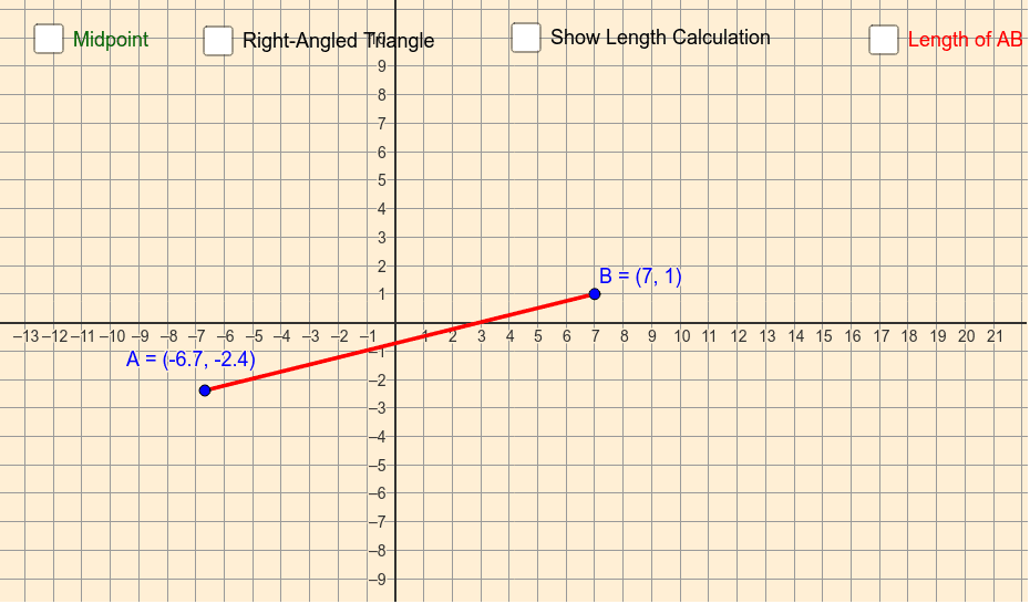 D. Length of a Line Segment & a Midpoint's coordinates on the ...