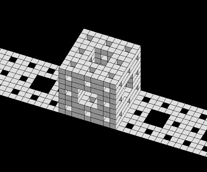 Menger's sponge walk  (GIF)