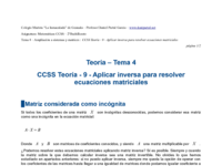 CCSS Teoría - 9 - Aplicar inversa para resolver ecuaciones matriciales.pdf