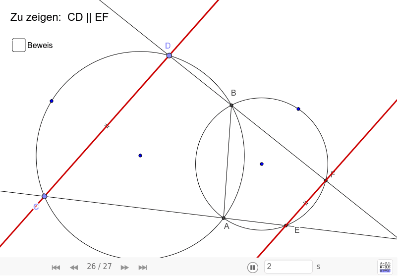 Parallelität GeoGebra