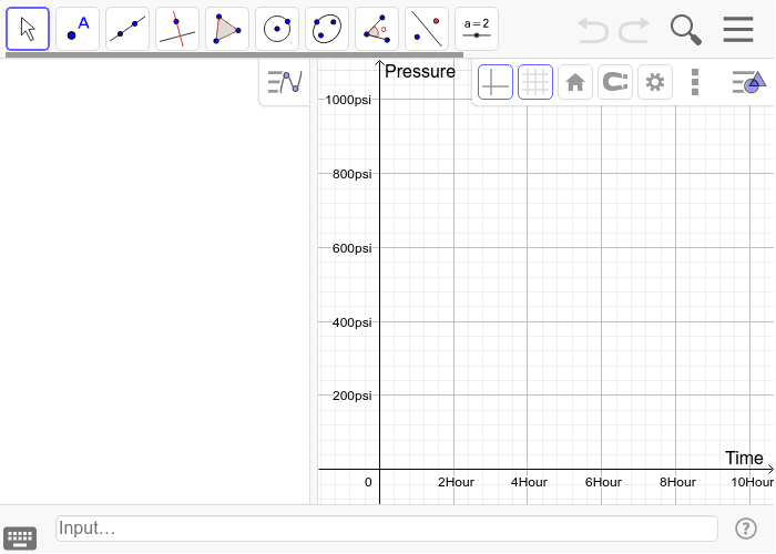 Enter your equations in the input bar on the left.
