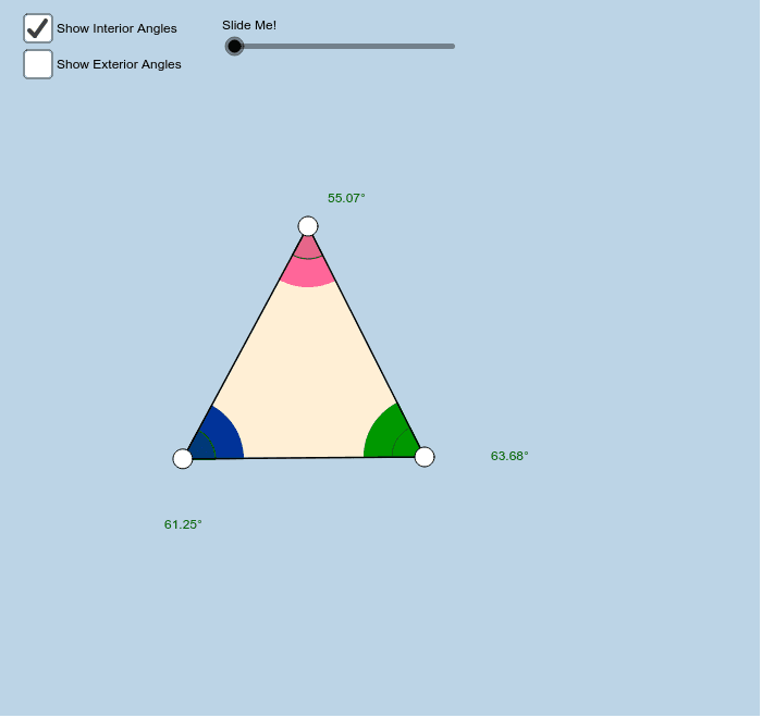 Triangle Angle Sum Theorems Geogebra