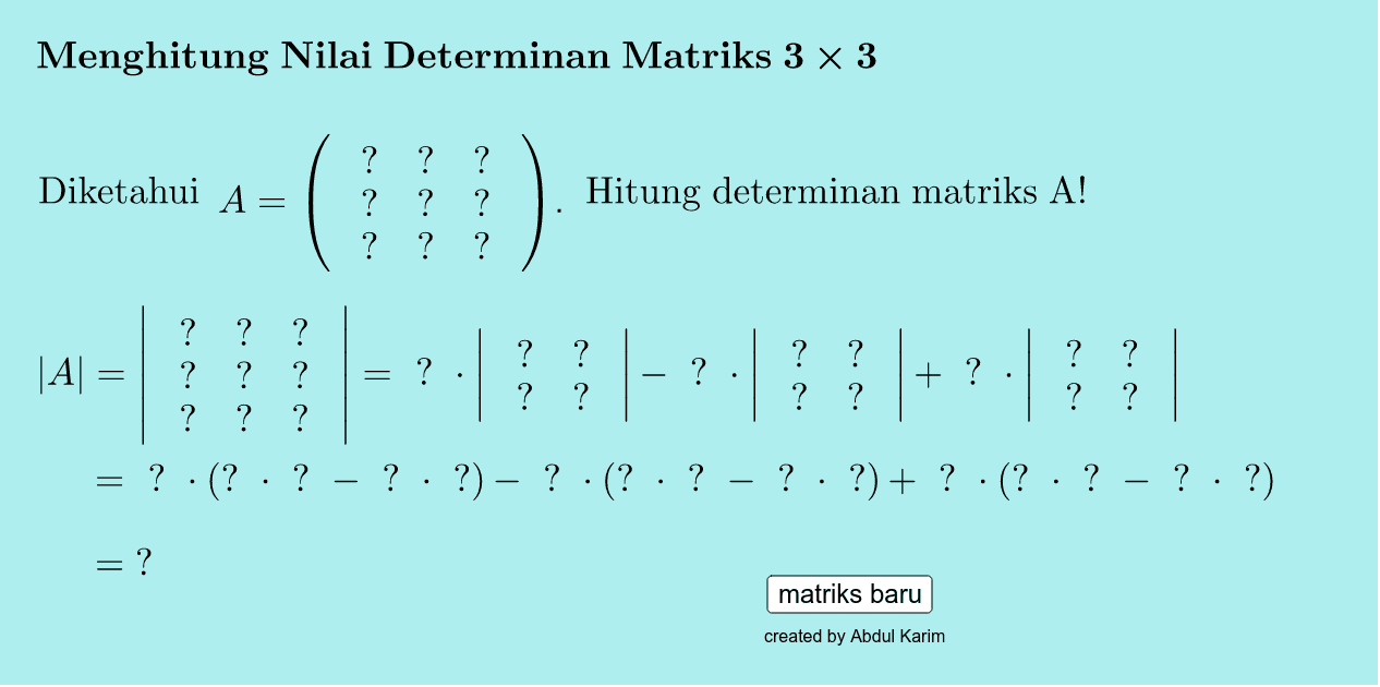 Determinan Matriks Geogebra<script async src=