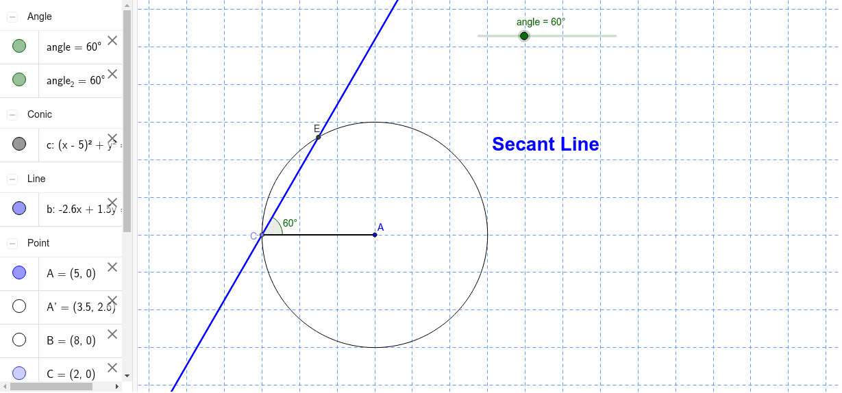Tangent and Secant of a Circle