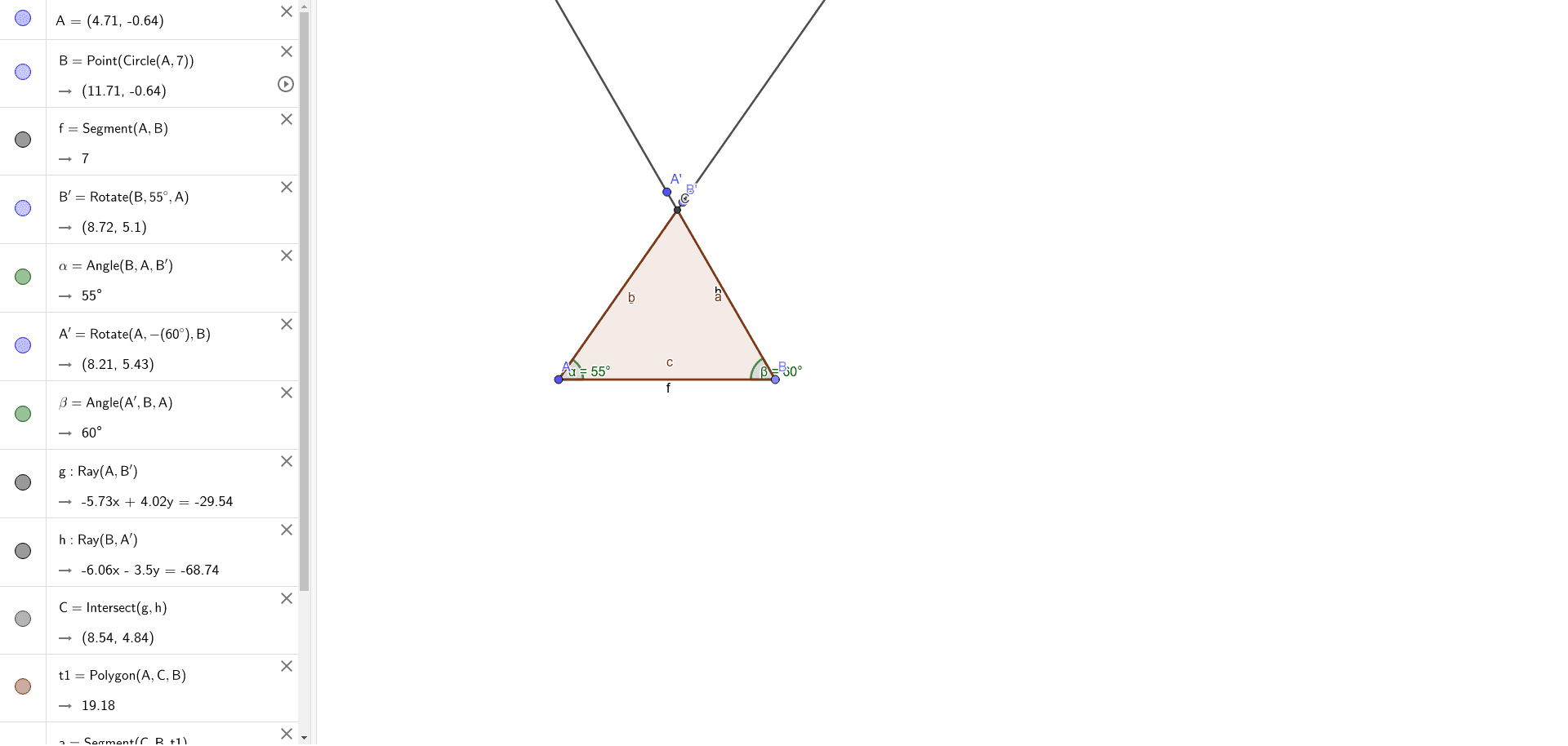triangle GeoGebra