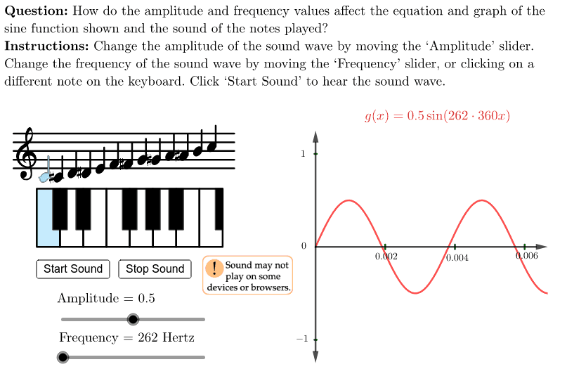 ET2-04-P2a-XT1 Amplitude and Frequency of Sound Waves – GeoGebra