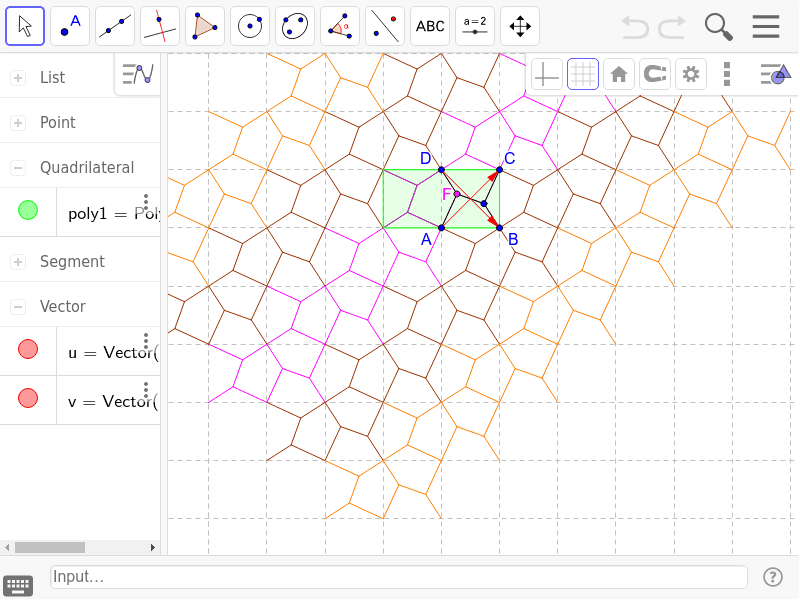 Making Pentagonal Tiles Geogebra Figure 3 Translate The Tile