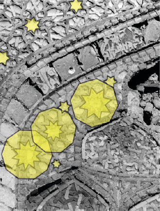 afbeeldingen uit artikel van Carol Bier:
The Decagonal Tomb Tower at Maragha and its Architectural Context