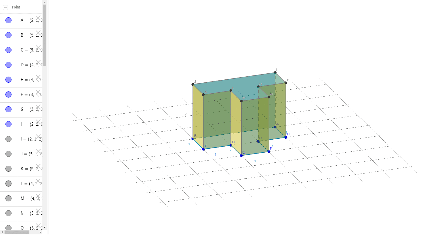 複合形體的表面積 凸形 Geogebra