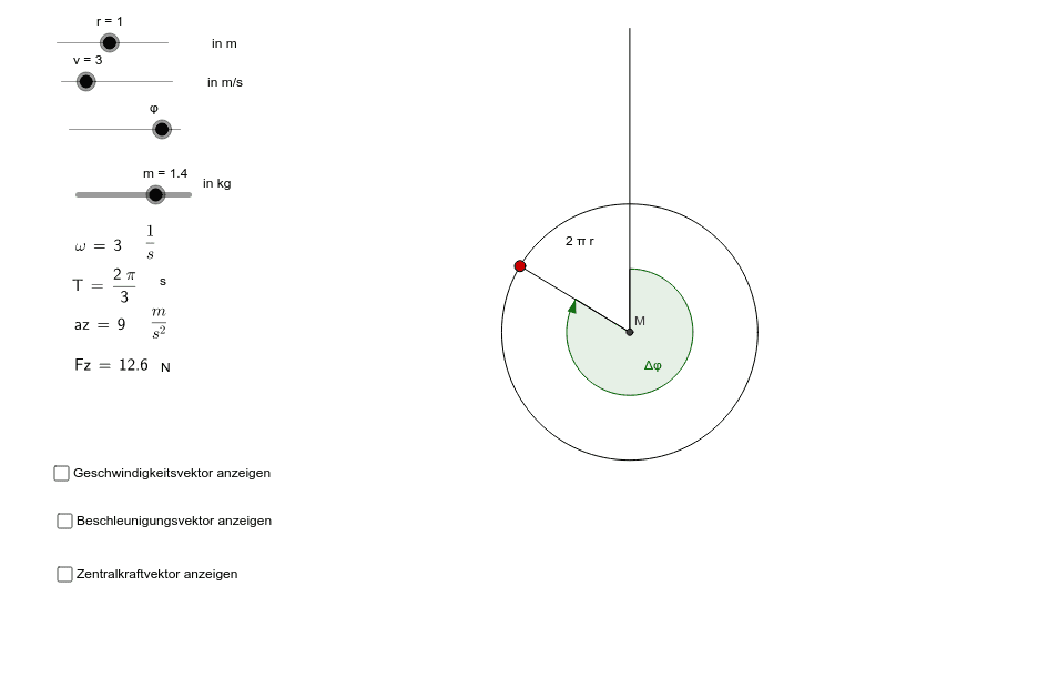 Kreisbewegung – GeoGebra