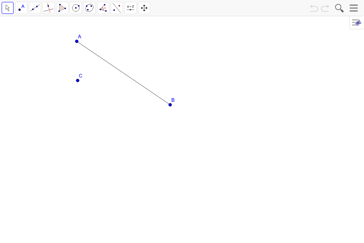 Construct a parallel line through the point not on a line.