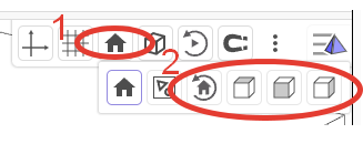 لتعيين طرق عرض مختلفة، استخدم أزرار العرض الأمامية والجانبية والعلوية