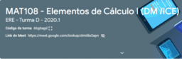 Elementos de Cálculo I - 2024 - UFJF