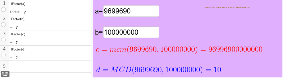 GeoGebra Applet