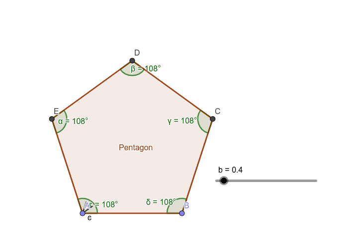 The Sum of Interior Angles of a Pentagon GeoGebra
