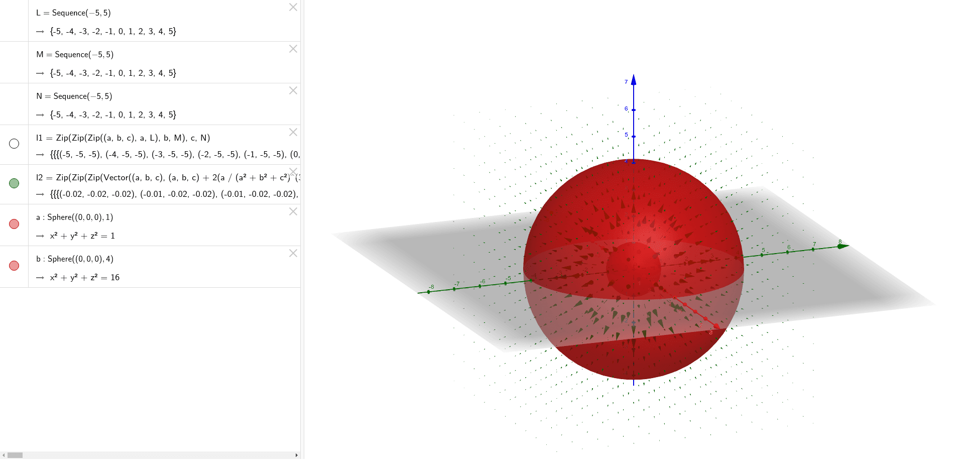 Gauss Vector Field In 3d Geogebra Gauss Vector Field In 3d Geogebra