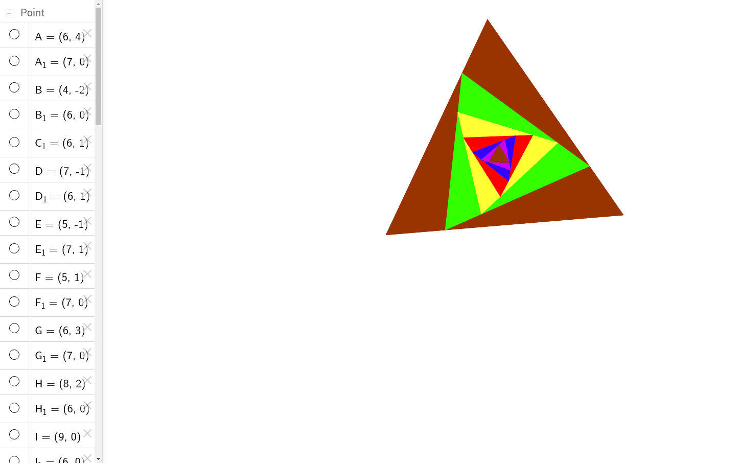 Fractal triangle GeoGebra