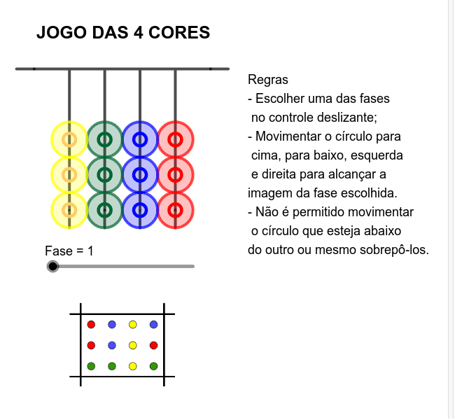 Jogo das cores – GeoGebra