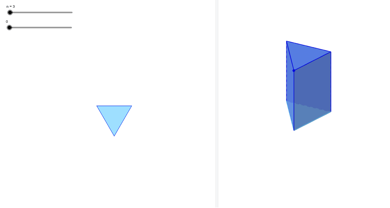 正n角柱の展開図 Geogebra