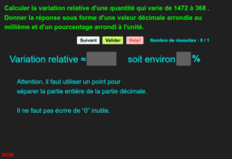 Pourcentages et évolutions (seconde)