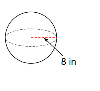 You try #1. Find the surface area of a sphere with a radius of 8 in. Use 3.14 for pi.