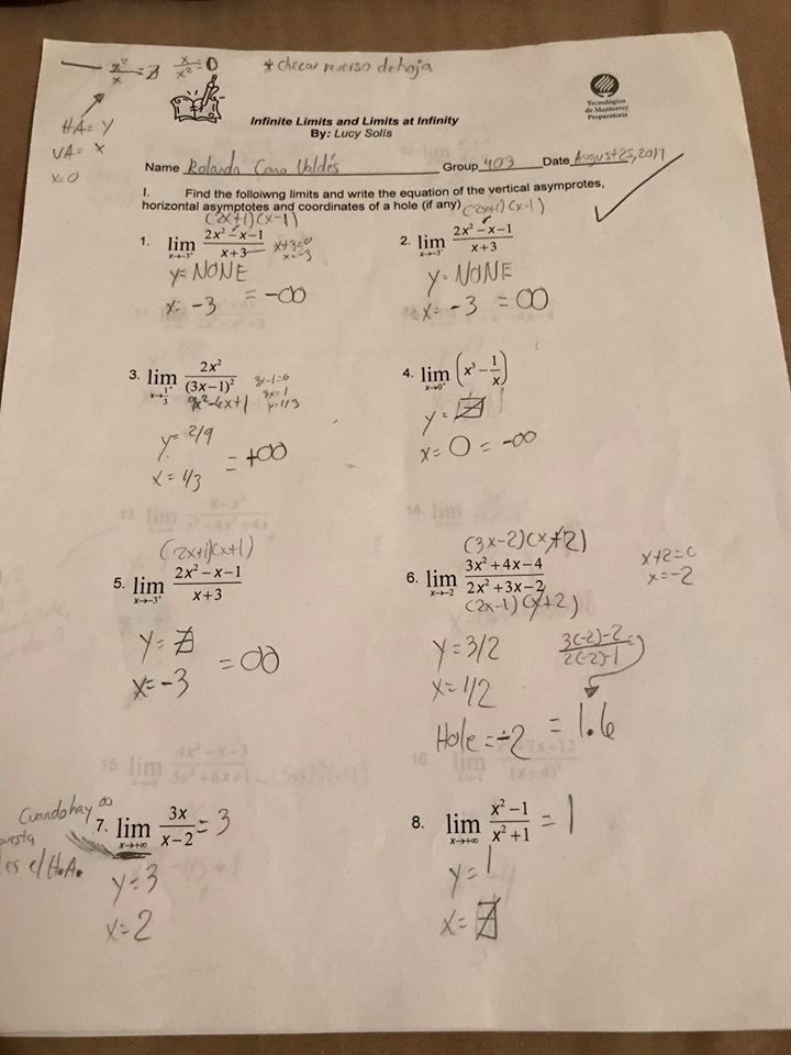 INFINITE LIMITS & LIMITS AT INFINITY 