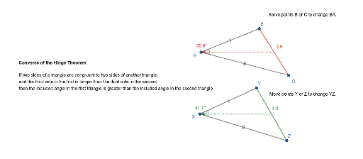 Converse of Hinge Theorem – GeoGebra
