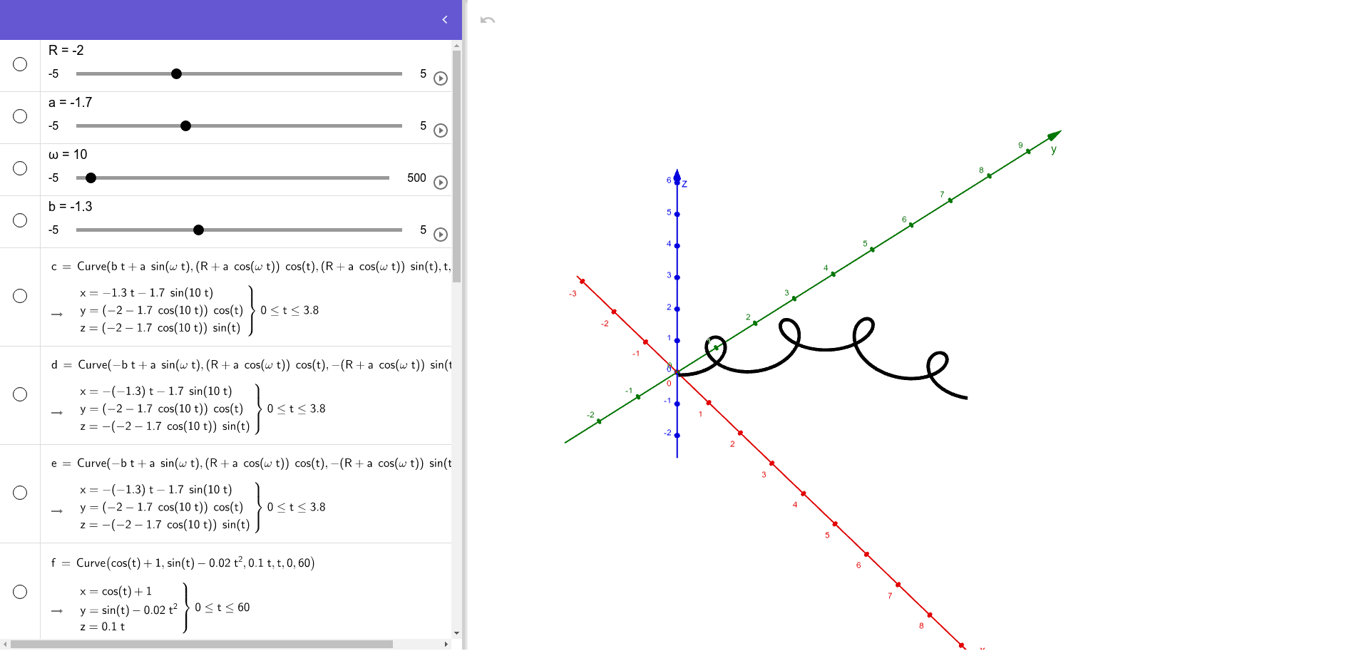 Helix Around Helix 3 Geogebra Helix Around Helix 3 Geogebra