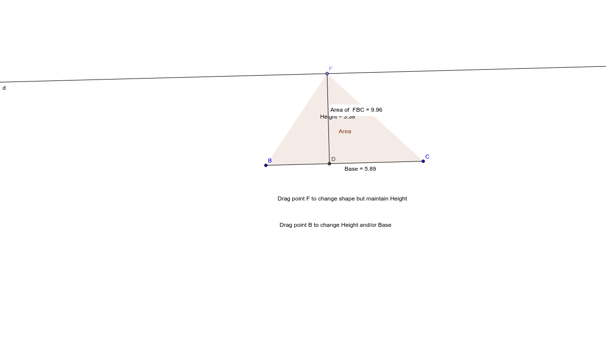 Area of Triangle GeoGebra
