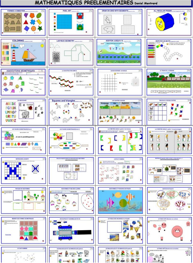 http://dmentrard.free.fr/GEOGEBRA/Maths/Preelement/PREELEMENT.htm