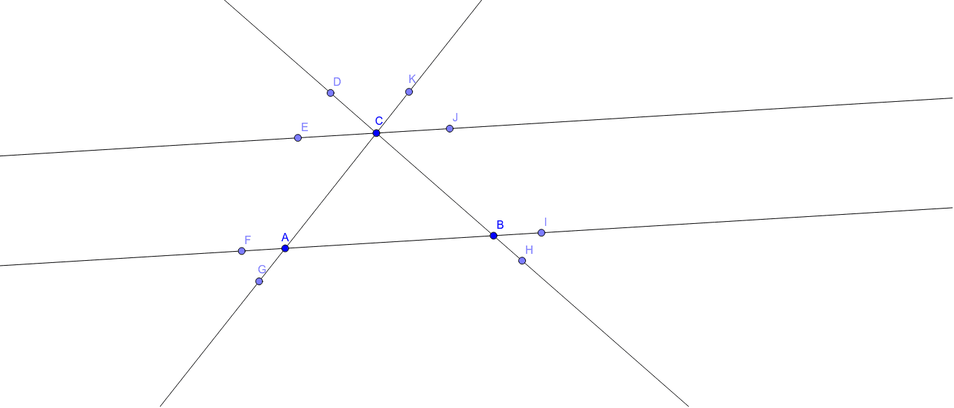 Interior Angles Triangles Geogebra