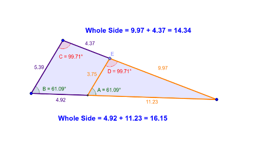 Similar Overlapping Triangles – GeoGebra