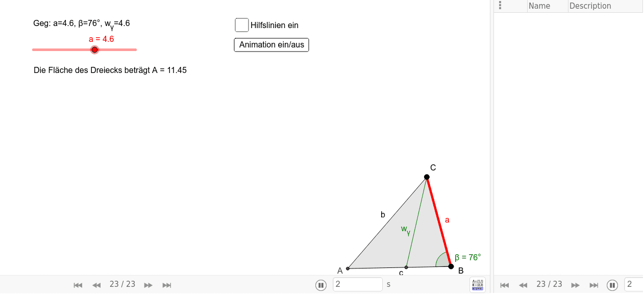 GeoGebra Applet