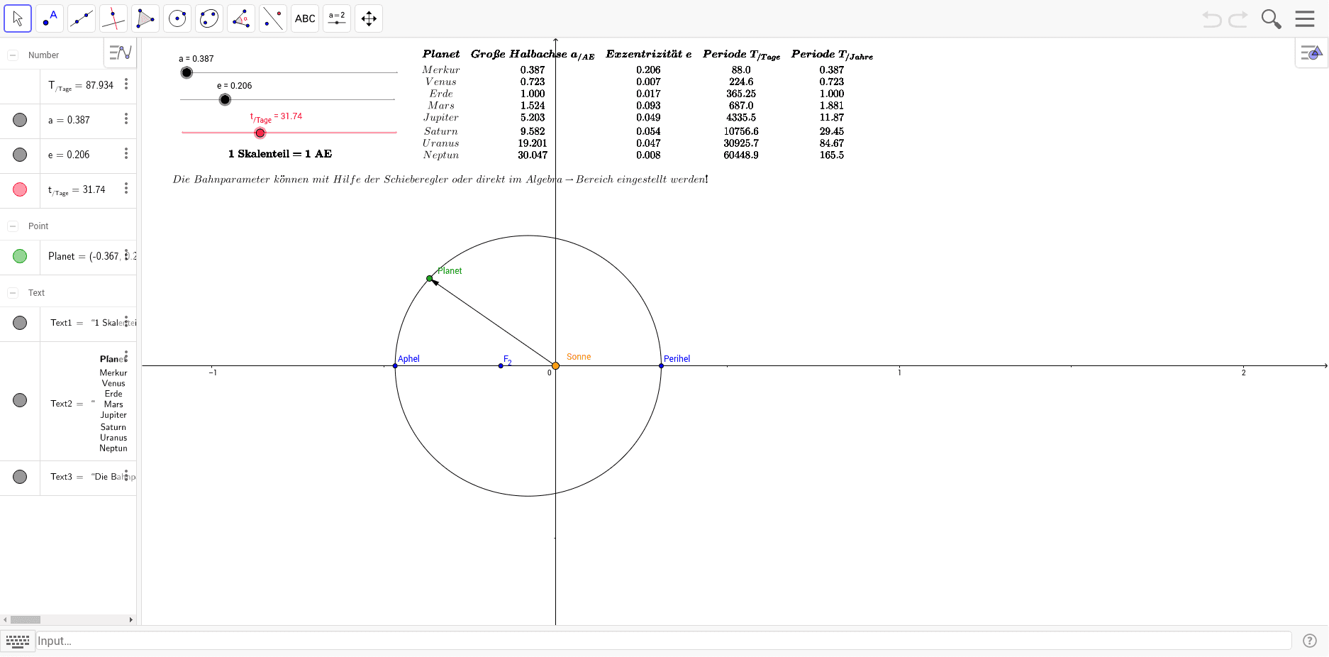 GeoGebra Applet