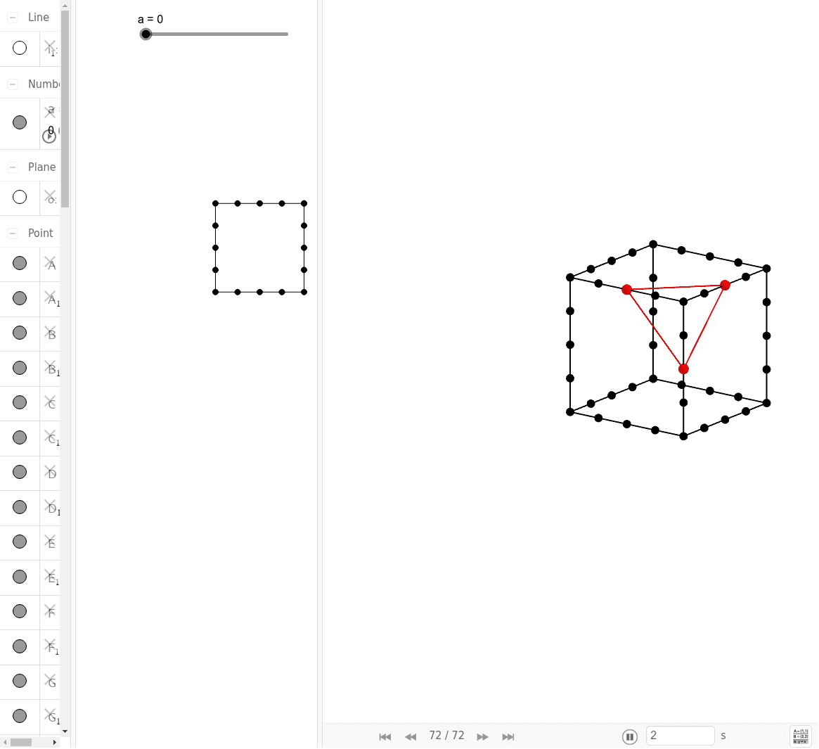 立方体断面図正三角形1 Geogebra 立方体断面図正三角形1 Geogebra