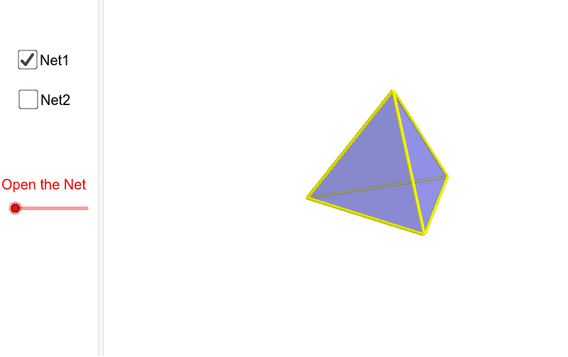 Nets of triangular pyramid geogebra