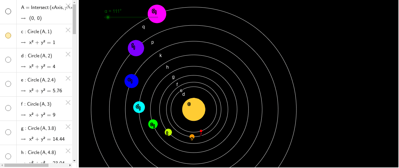 Solar System – GeoGebra