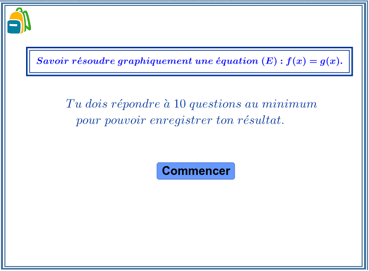 Savoir Resoudre Graphiquement Une Equation F X G X Geogebra