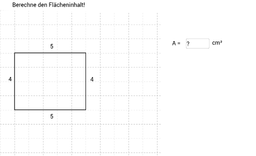 Flächeninhalt des Rechtecks - Übung 1 – GeoGebra