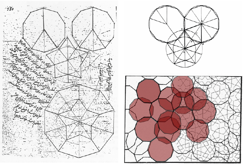 pictures from the article of Carol Bier:
The Decagonal Tomb Tower at Maragha and its Architectural Context