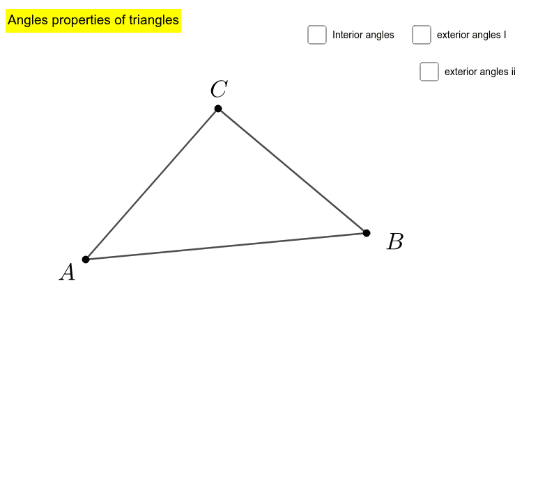 Angles In A Triangle Geogebra