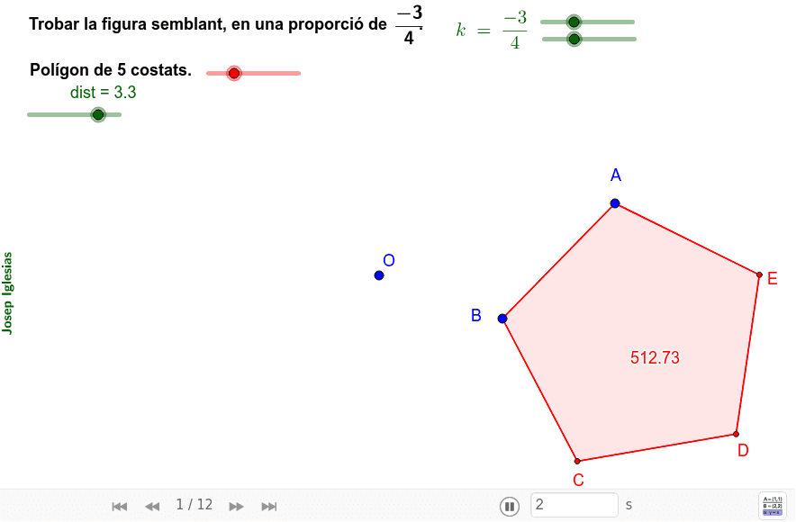 2. CONSTRUCCIÓ D'UN HOMOTÈCIA DONAT EL CENTRE D'HOMOTÈCIA I LA RAÓ.