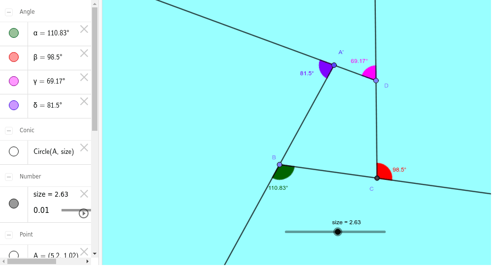Sum of Exterior Angles GeoGebra
