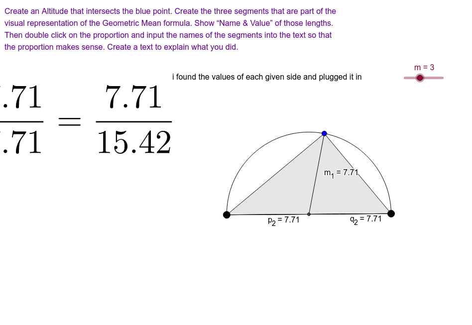 Geometric Mean Formula Triangle